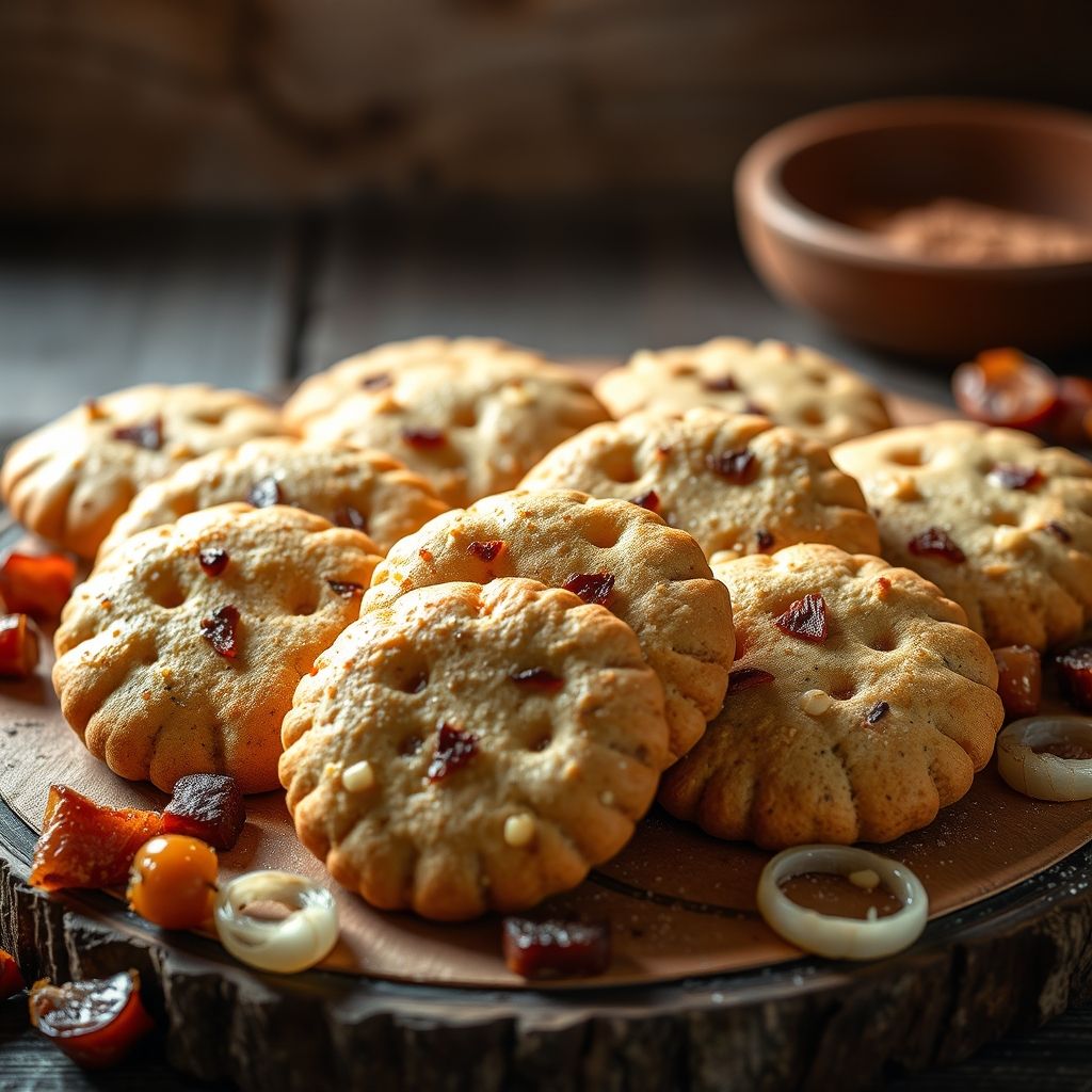 Sachets de biscuits sablés lardons et oignons