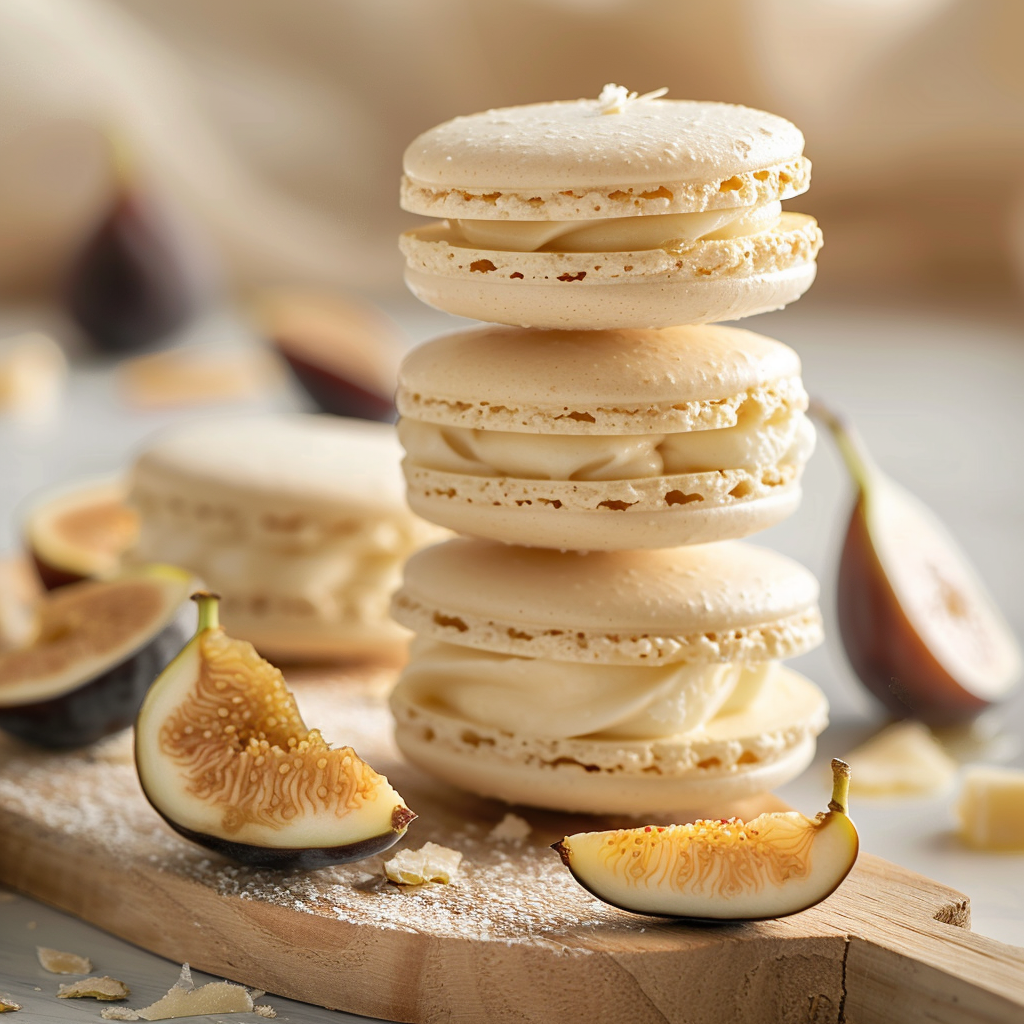 Macaron brie et confit de figues