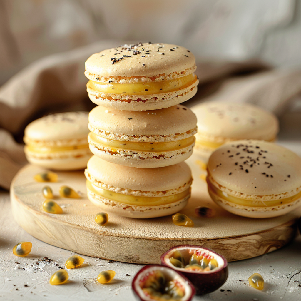 Macaron fruits de la passion