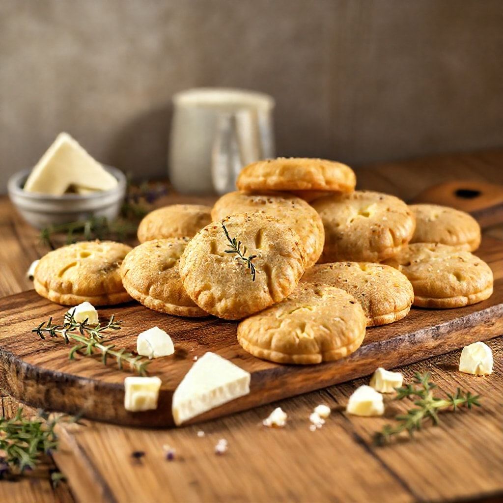 Sachets de biscuits sablés chèvre frais et thym