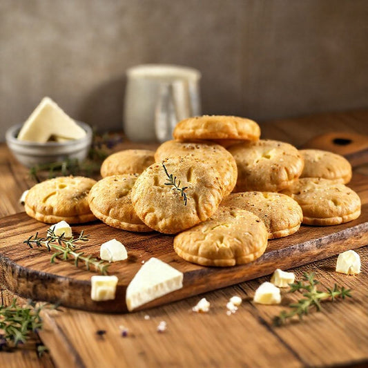 Sachets de biscuits sablés chèvre frais et thym