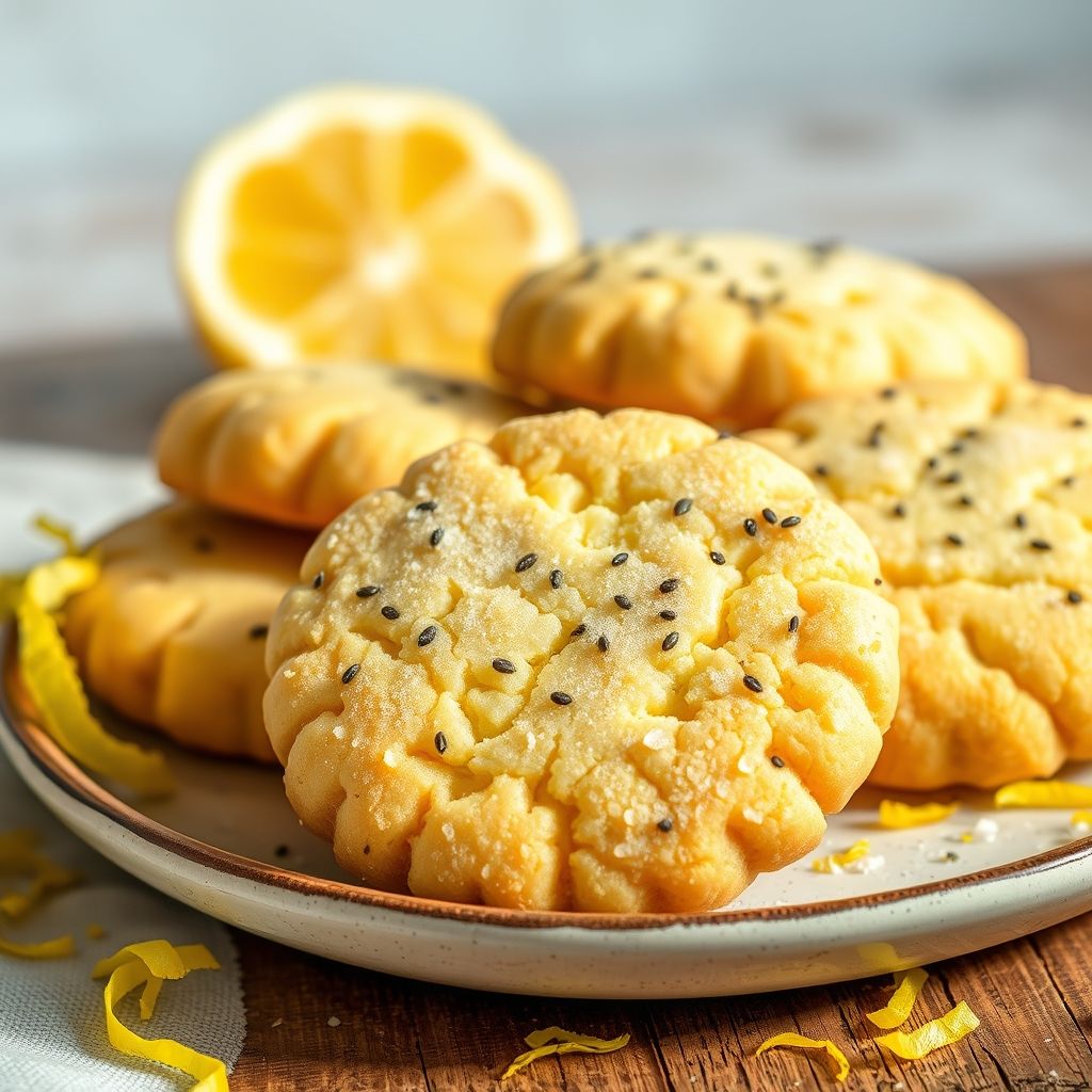 Sachets de biscuits sablés citron et pavot