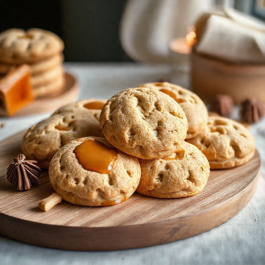 Sachets de biscuits sablés caramel et noisettes