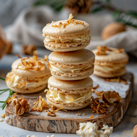 Macaron chèvre et confit d'oignon
