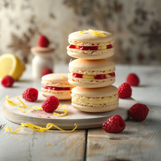 Macaron citron framboise