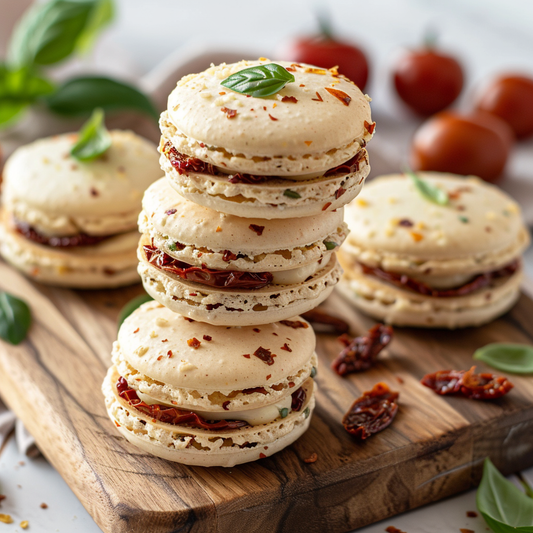 Macaron tomate séchée basilic